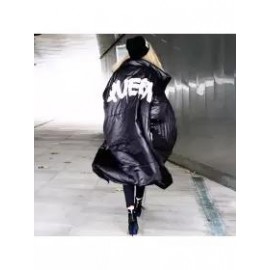 Women's Fashion Letter Print Down Jacket