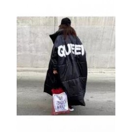 Women's Fashion Letter Print Down Jacket
