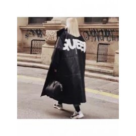 Women's Fashion Letter Print Down Jacket