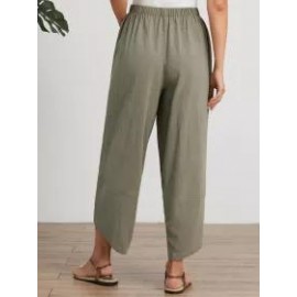 Womens Stitching Printed Trousers