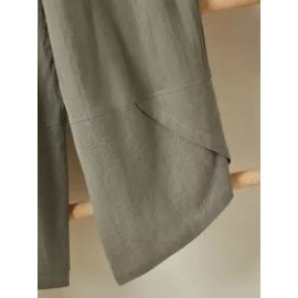 Womens Stitching Printed Trousers