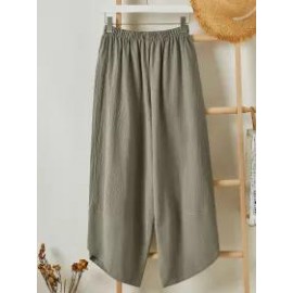 Womens Stitching Printed Trousers