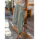 Cotton And Linen Casual Thin Cropped Harem Pants
