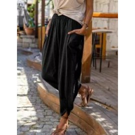 Cotton And Linen Casual Thin Cropped Harem Pants