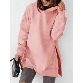 Casual Loose Solid Color Sweatshirt Hoodie