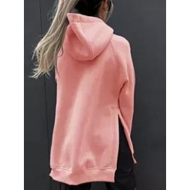Casual Loose Solid Color Sweatshirt Hoodie