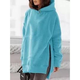 Casual Loose Solid Color Sweatshirt Hoodie