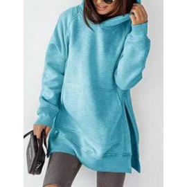 Casual Loose Solid Color Sweatshirt Hoodie