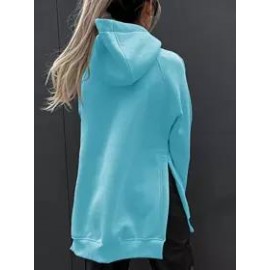 Casual Loose Solid Color Sweatshirt Hoodie