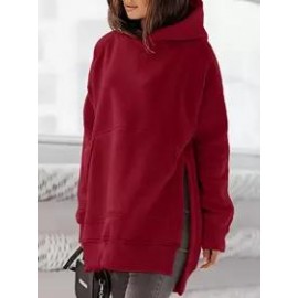 Casual Loose Solid Color Sweatshirt Hoodie