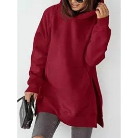 Casual Loose Solid Color Sweatshirt Hoodie