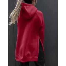 Casual Loose Solid Color Sweatshirt Hoodie