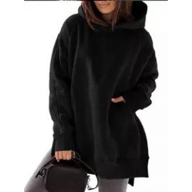 Casual Loose Solid Color Sweatshirt Hoodie