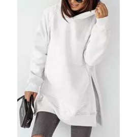 Casual Loose Solid Color Sweatshirt Hoodie
