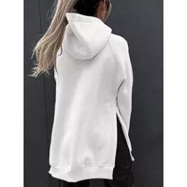 Casual Loose Solid Color Sweatshirt Hoodie