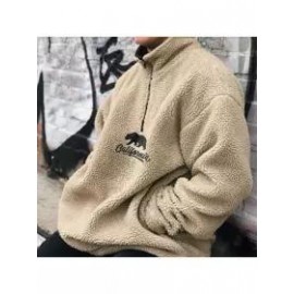 Men's CALIFORNIA Bear Embroidered Lamb Velvet Sweatshirt