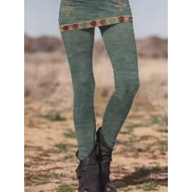 Women's Aztec Cotton-blend Leggings