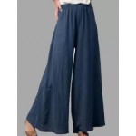 Casual Loose Solid Color Wide Leg Pants