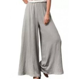 Casual Loose Solid Color Wide Leg Pants