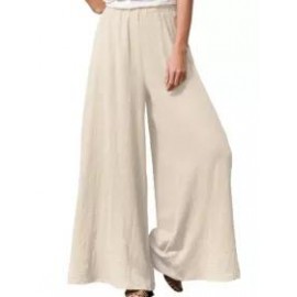Casual Loose Solid Color Wide Leg Pants