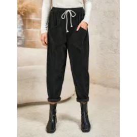 Ladies Fashion Pocket Casual Pants