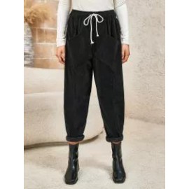 Ladies Fashion Pocket Casual Pants