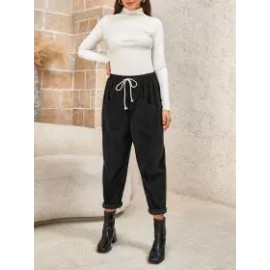 Ladies Fashion Pocket Casual Pants