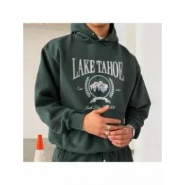 Lake Tahoe Print Vintage Versatile Sweatshirt