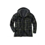 Hooded Casual Plaid Pocket Long Sleeve Jacket Shirt