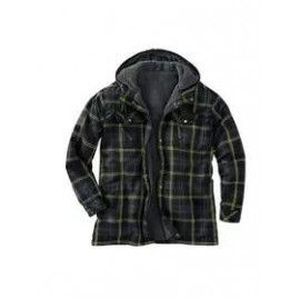 Hooded Casual Plaid Pocket Long Sleeve Jacket Shirt