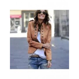 Fashion Pure Colour Long Sleeve Coat