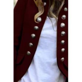 Fashion Pure Colour Long Sleeve Coat