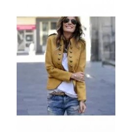 Fashion Pure Colour Long Sleeve Coat