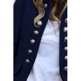 Fashion Pure Colour Long Sleeve Coat