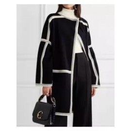 Fashion All-match Solid Color Woolen Coat