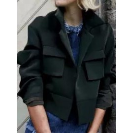 Fashion Casual Solid Color Casual Jacket