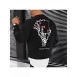 Men's Fashion Oversized Casual Poker Print Sweatshirt