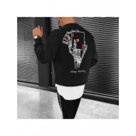 Men's Fashion Oversized Casual Poker Print Sweatshirt