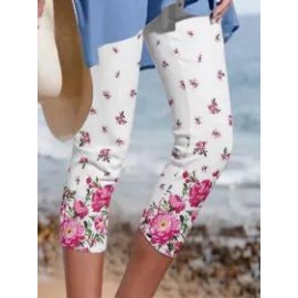 Casual Floral Print Leggings