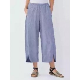 Plus Size Solid Color Casual Wide-leg Pants