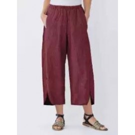 Plus Size Solid Color Casual Wide-leg Pants