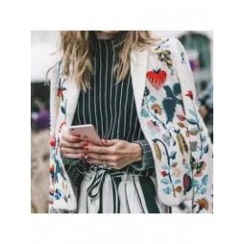 Vintage Slim Floral Printed Short Suit Coat