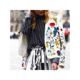 Vintage Slim Floral Printed Short Suit Coat