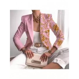 Chain Print Stitching Suit