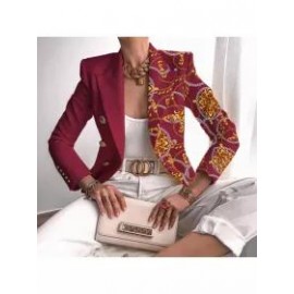 Chain Print Stitching Suit