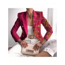 Chain Print Stitching Suit