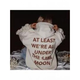 At Least We're All Under The Same Moon Women's Casual Hoodie