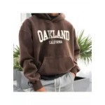 Retro Men's OAKLAND Casual Print Hoodie