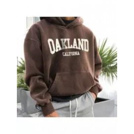 Retro Men's OAKLAND Casual Print Hoodie