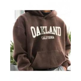 Retro Men's OAKLAND Casual Print Hoodie
